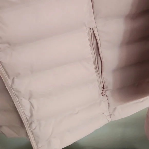 Light Pink Puffer Foldable Jacket with Hood - Picture 2 of 5